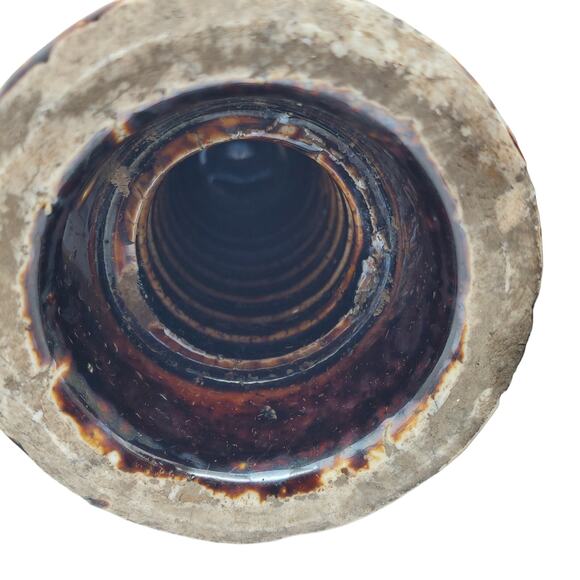 Lot 3 Brown Ceramic Insulators Beehive Vintage Electrical Paper Weights Rustic - Picture 12 of 13